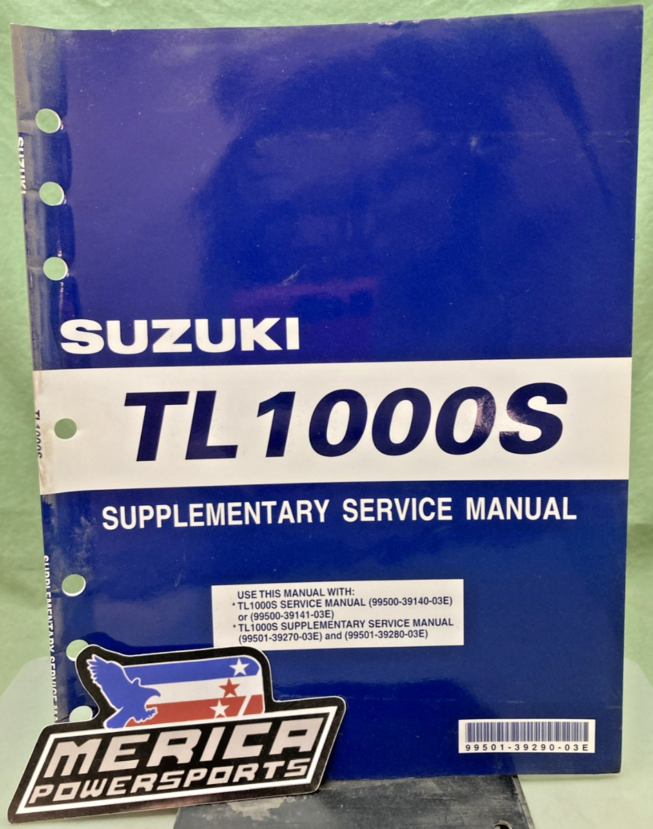 GENUINE SUZUKI 99501-39290-03E TL1000S SUPPLEMENTARY SERVICE MANUAL 1999