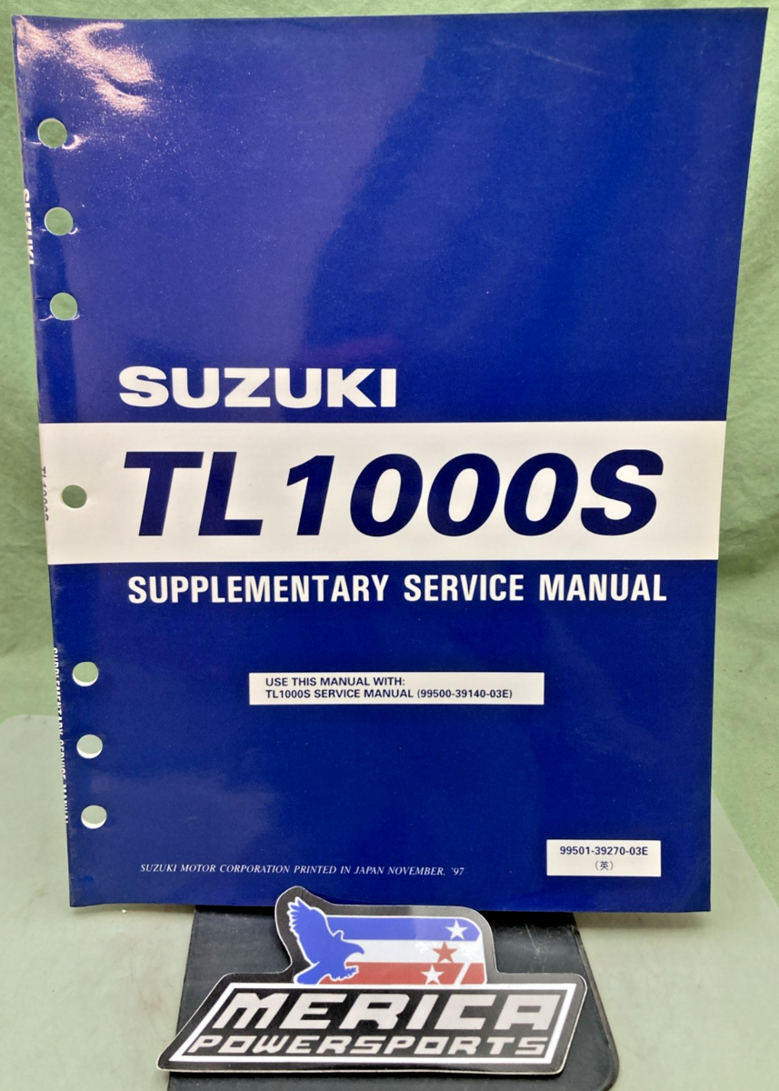 GENUINE SUZUKI 99501-39270-03E TL1000S SUPPLEMENTARY SERVICE MANUAL 1997