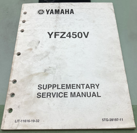 Genuine Yamaha LIT-11616-19-32 YFZ450V Supp. Service Manual 2005