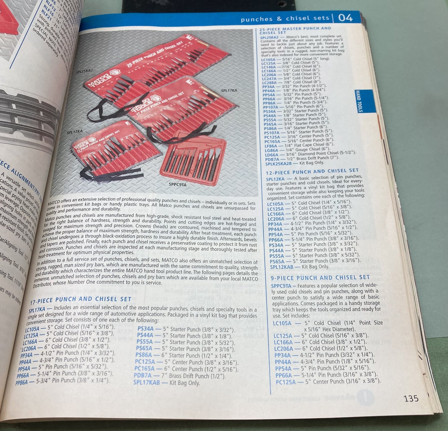 Genuine Matco Tools Professional Hand Tools and Service Equipment Catalog '01 '02