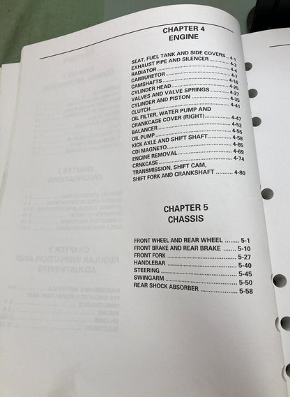 Genuine Yamaha LIT-11626-11-19 YZ400FK1 Service Manual 1997