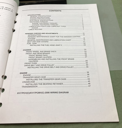 Genuine Yamaha LIT-11616-19-46 XV17PCV(C) XV17PCMV(C) Supp. Service Manual 2005