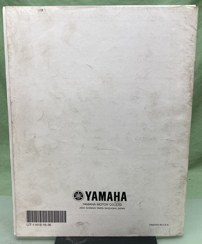 Genuine Yamaha LIT-11616-16-36 XV1700PCR XV1700PCRC Supp. Service Manual 2002