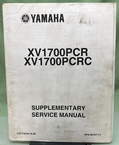 Genuine Yamaha LIT-11616-16-36 XV1700PCR XV1700PCRC Supp. Service Manual 2002