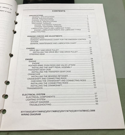 Genuine Yamaha LIT-11616-19-45 XV17AV(C) XV17AWV(C) Supp. Service Manual 2005