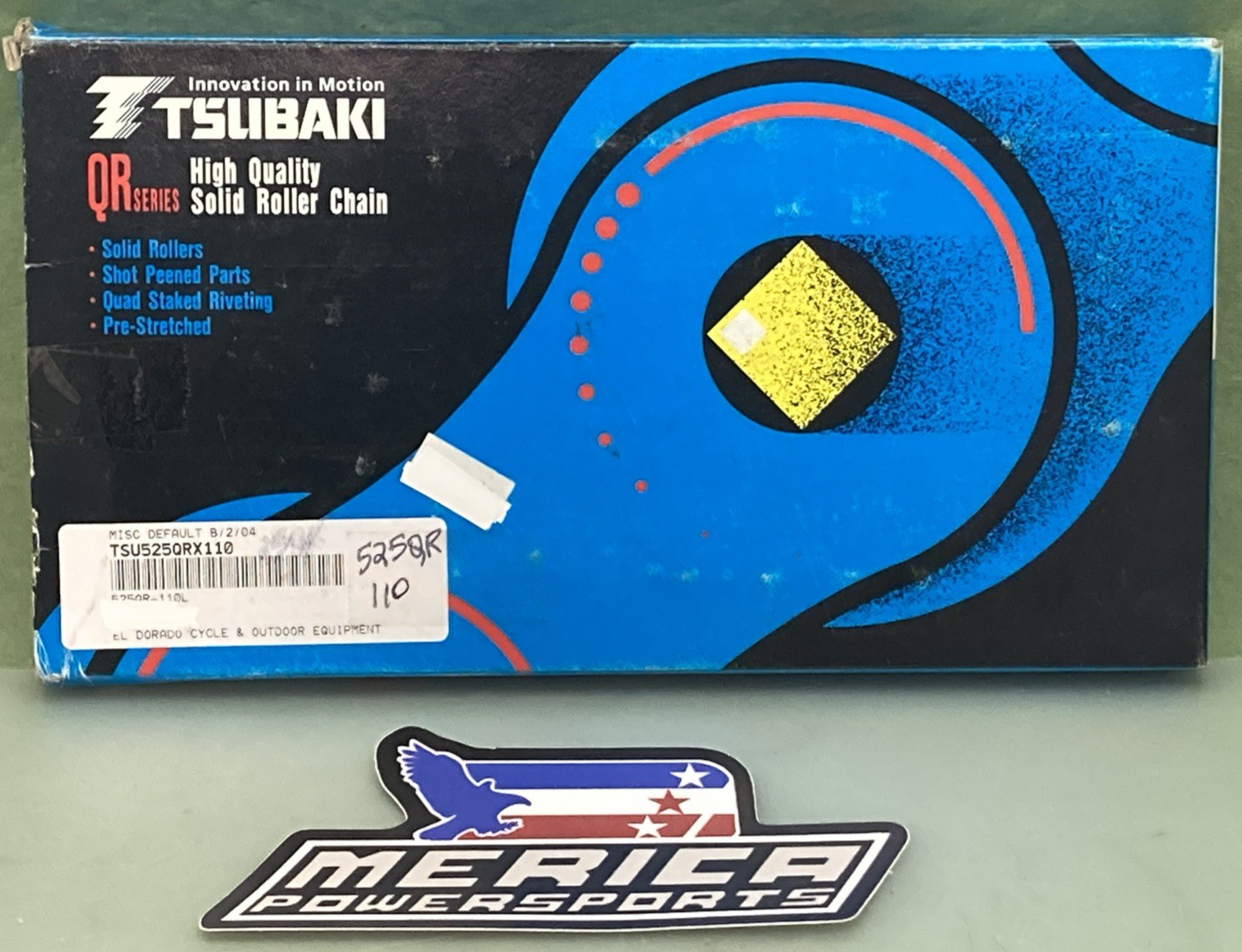 NEW GENUINE TSUBAKI 525QR-110L Solid Roller Chain