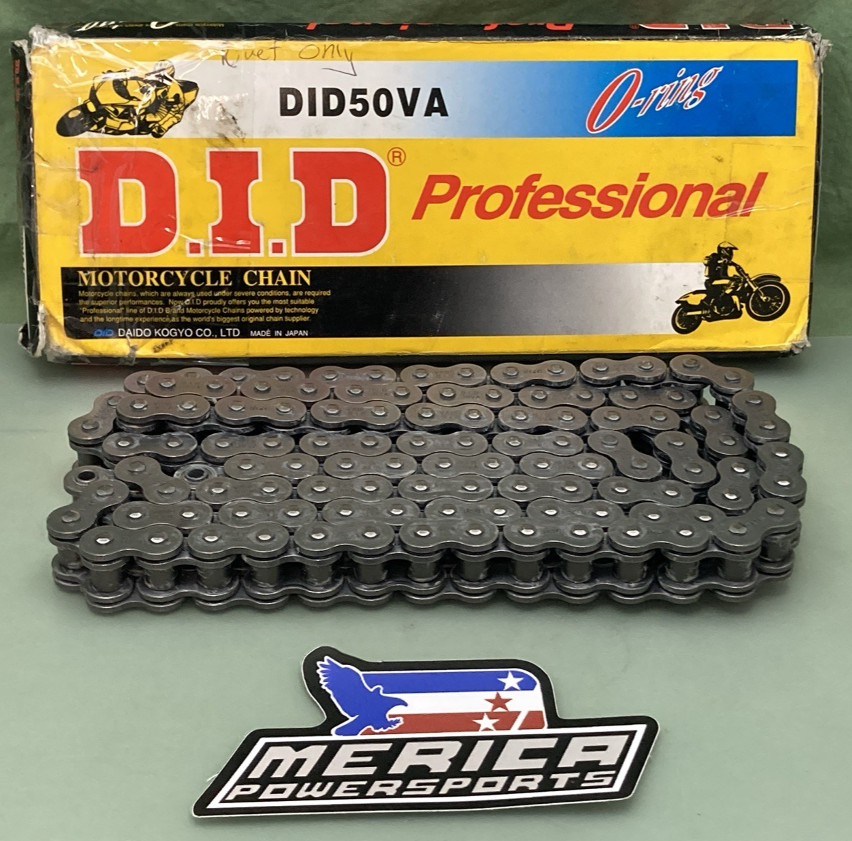NEW GENUINE D.I.D. 112ZB VO SERIES O-RING CHAIN 530 PITCH - 112 LINKS