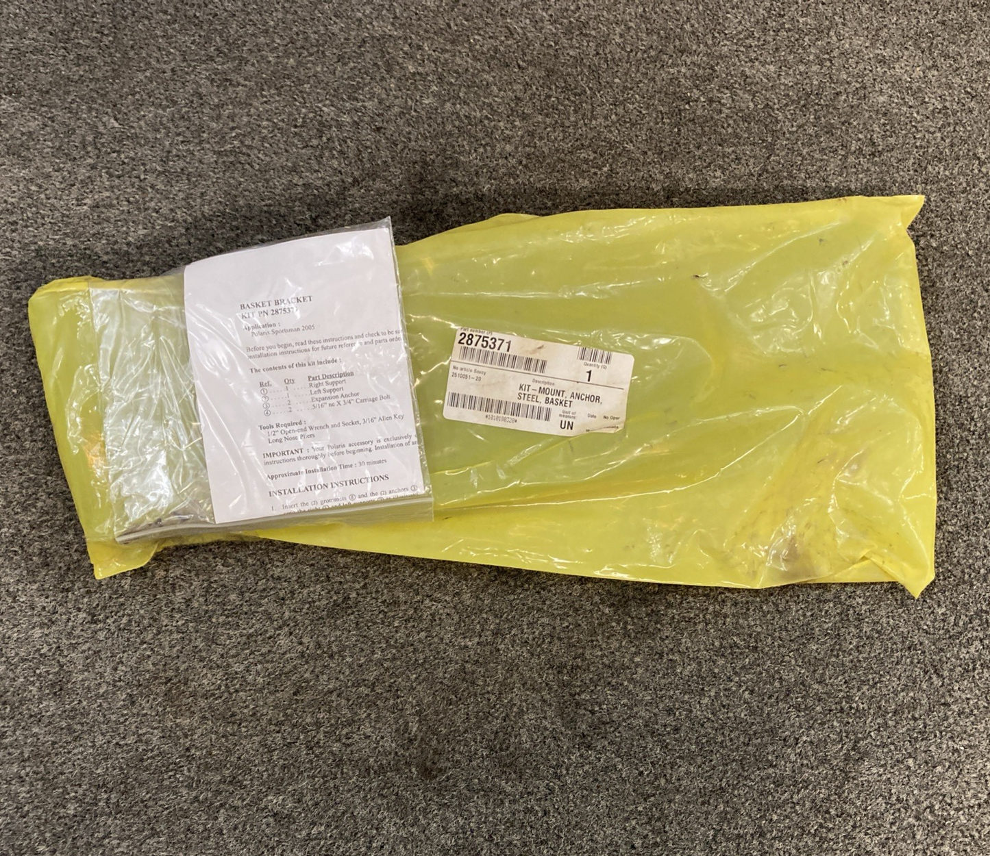 New Genuine Polaris 2875371 Steel Basket Mount