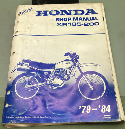 Genuine Honda 6144604 XR185-200 Shop Manual 1979-1984