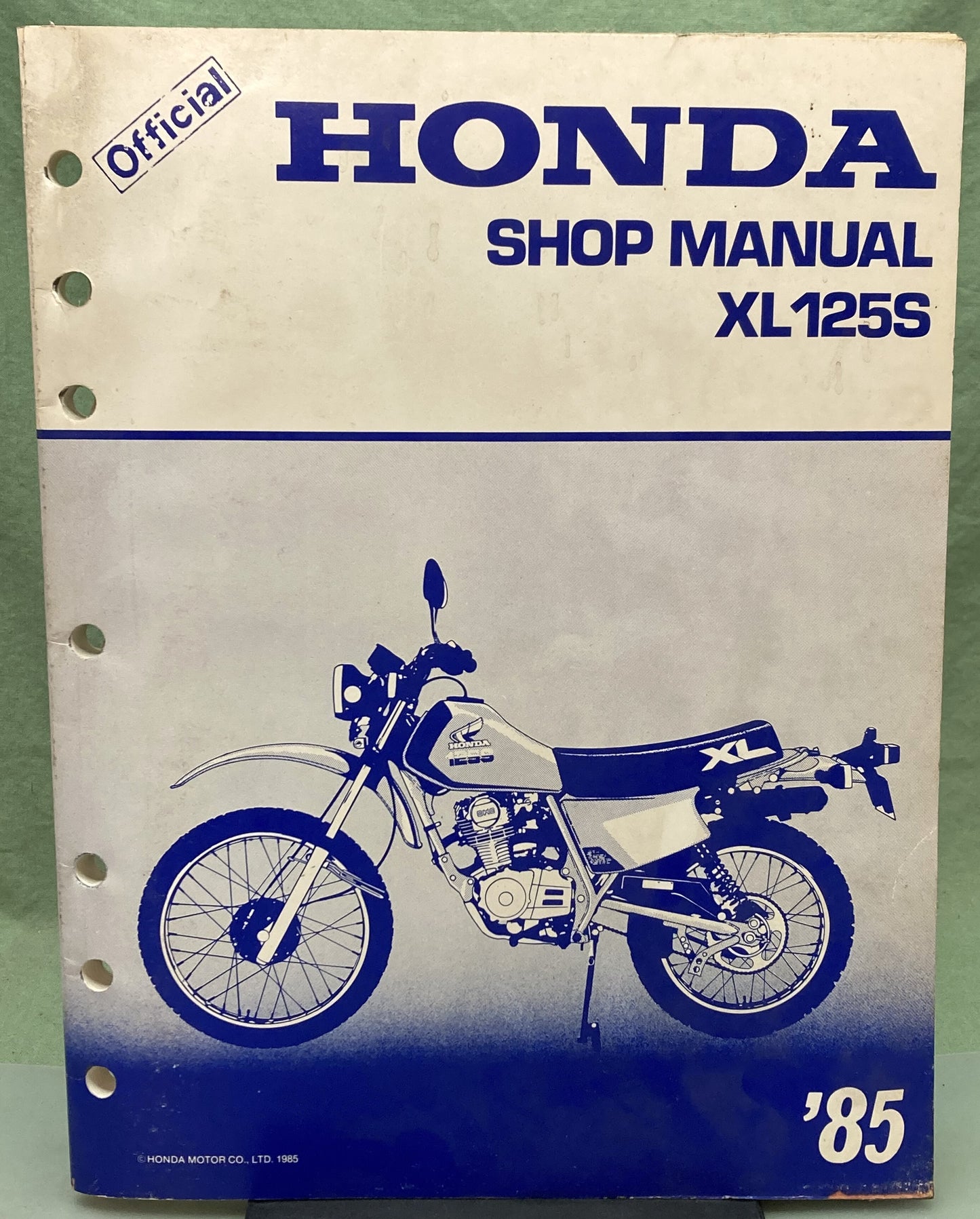 Genuine Honda MSKBI851I XL125S Shop Manual 1985