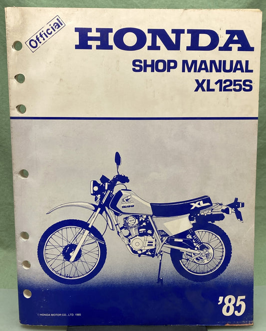 Genuine Honda MSKBI851I XL125S Shop Manual 1985