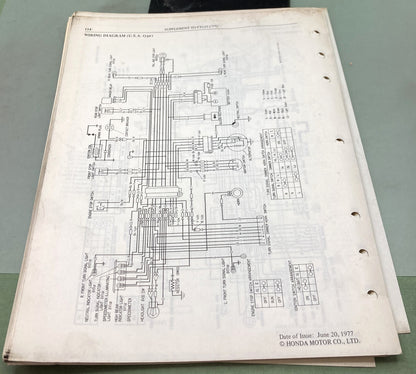 Genuine Honda 6136506 XL125, CT125 Shop Manual 1977