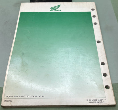 Genuine Honda 61GN107 XR80R, XR100R Service Manual 1991