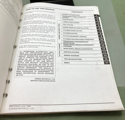 Genuine Honda 61GCF06 XR70R Service Manual 1997-2003
