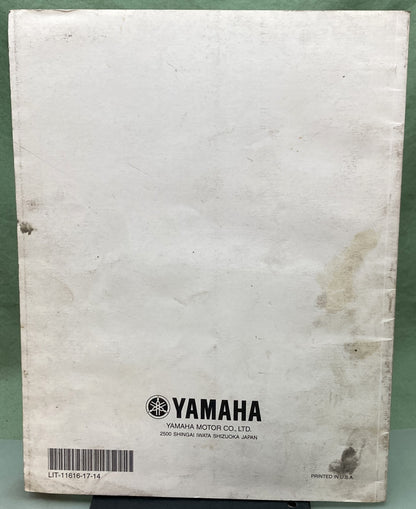 Genuine Yamaha LIT-11616-17-14 YFM660FS Supp. Service Manual 2003