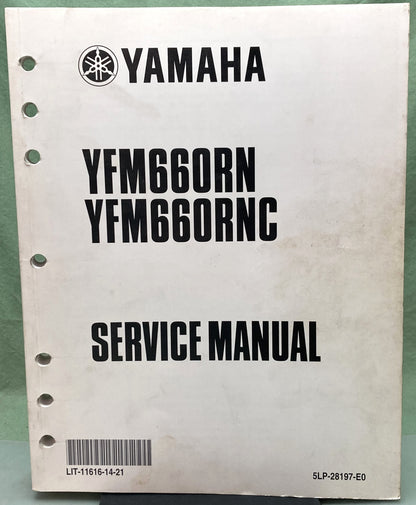 Genuine Yamaha LIT-11616-14-21 YFM660RN, YFM660RNC Service Manual 2000