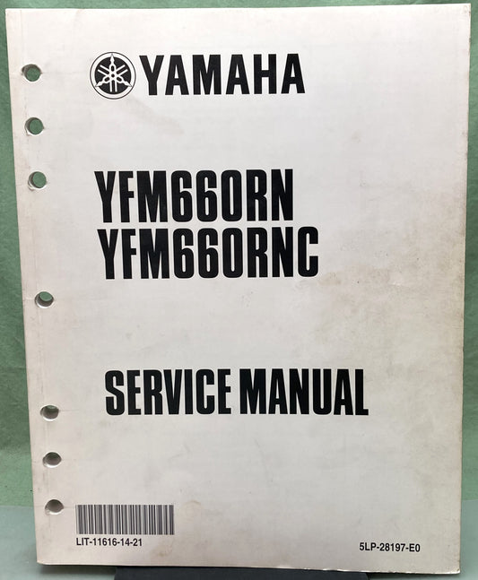 Genuine Yamaha LIT-11616-14-21 YFM660RN, YFM660RNC Service Manual 2000
