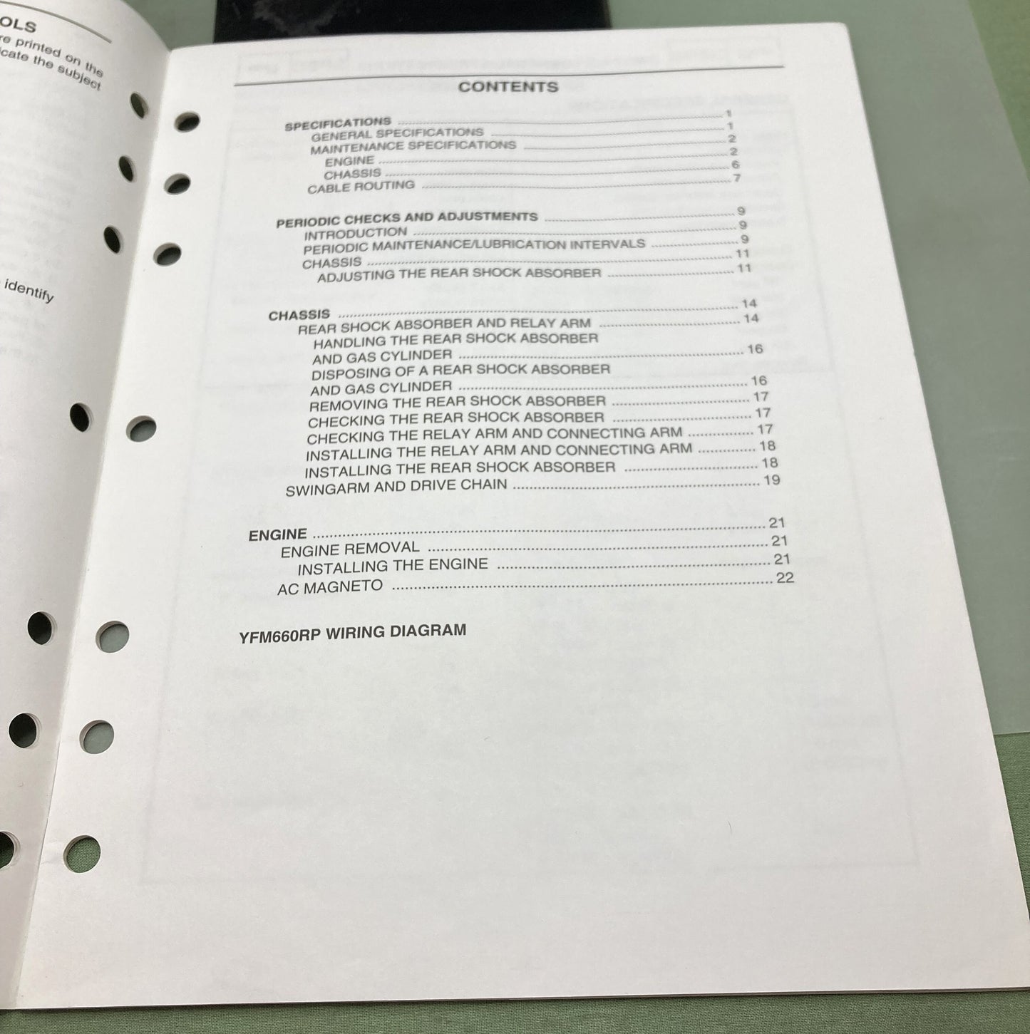Genuine Yamaha LIT-11616-15-31 YFM660RP Supp. Service Manual 2001