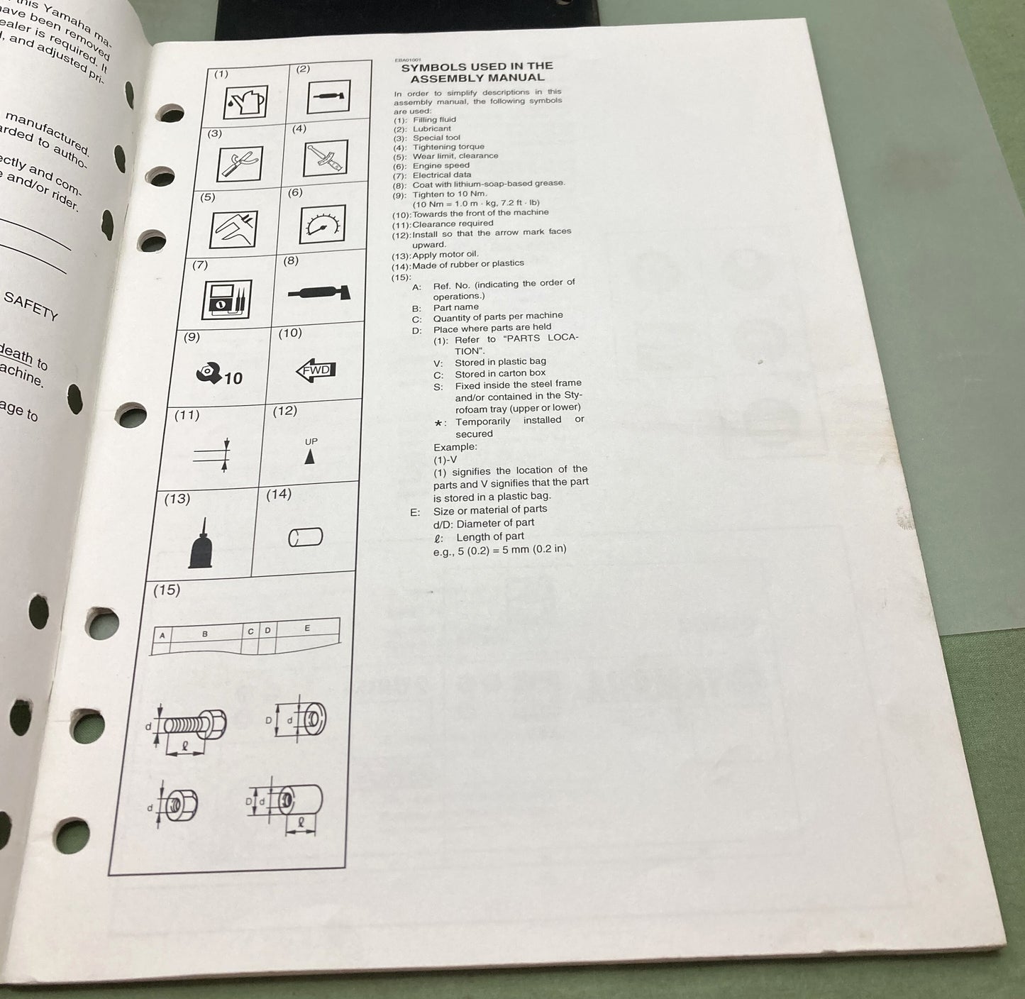 Genuine Yamaha LIT-11666-17-05 YFM660RS Assembly Manual 2003