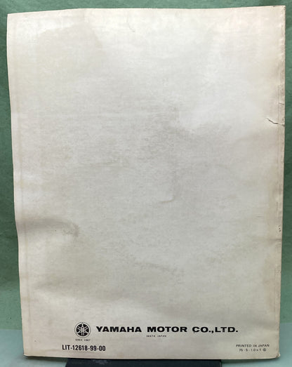 Genuine Yamaha LIT-12618-99-00 GP300 Snowmobile Service Manual 1976