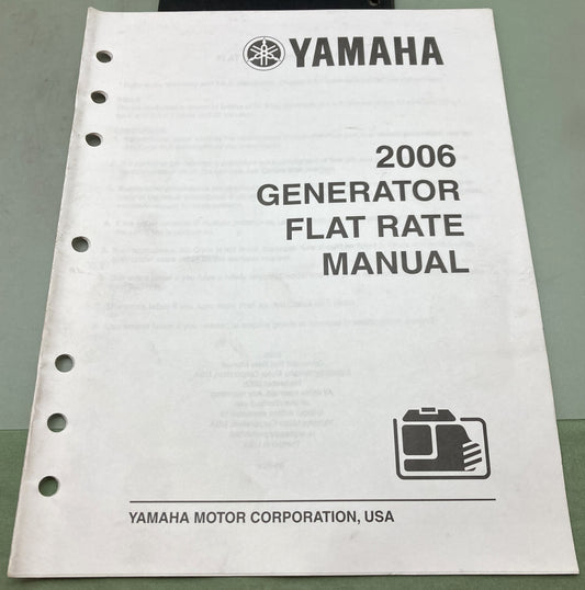 Genuine Yamaha LIT-19750-00-06 Generator Flat Rate Manual 2006
