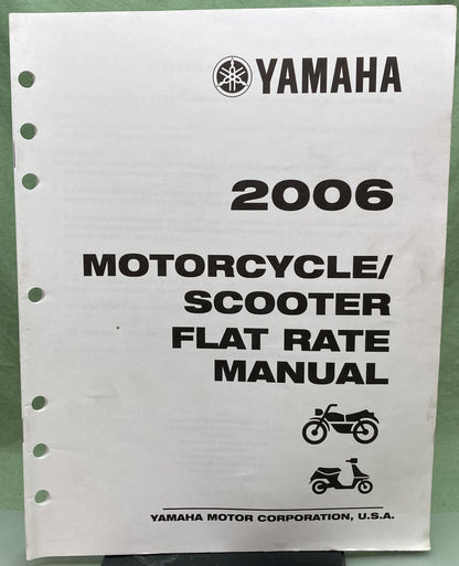 Genuine Yamaha LIT-11750-00-06 Motorcycle/Scooter Flat Rate Manual 2006