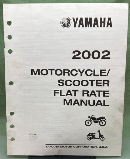 Genuine Yamaha LIT-11750-00-02 Motorcycle/Scooter Flat Rate Manual 2002