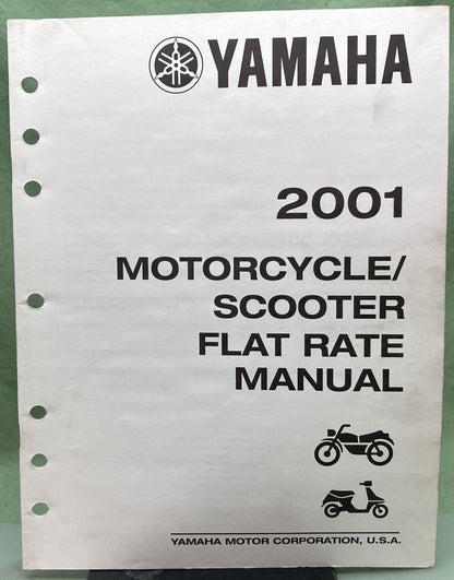 Genuine Yamaha LIT-11750-00-01 Motorcycle/Scooter Flat Rate Manual 2001