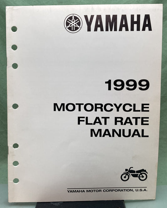 Genuine Yamaha LIT-11750-00-99 Motorcycle Flat Rate Manual 1999