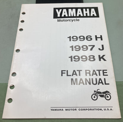 Genuine Yamaha LIT-11750-00-98 Motorcycle Flat Rate Manual '96 '97 '98