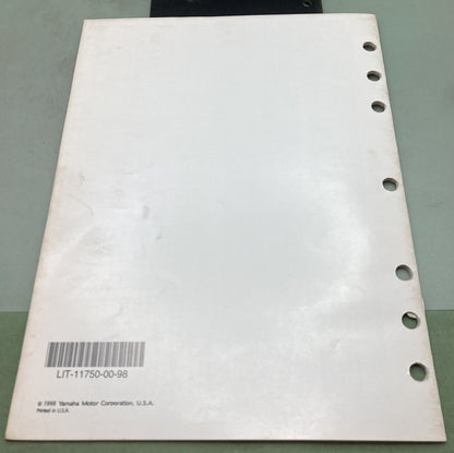 Genuine Yamaha LIT-11750-00-98 Motorcycle Flat Rate Manual '96 '97 '98