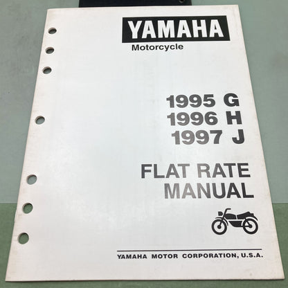 Genuine Yamaha LIT-11750-00-97 Motorcycle Flat Rate Manual '95 '96 '97