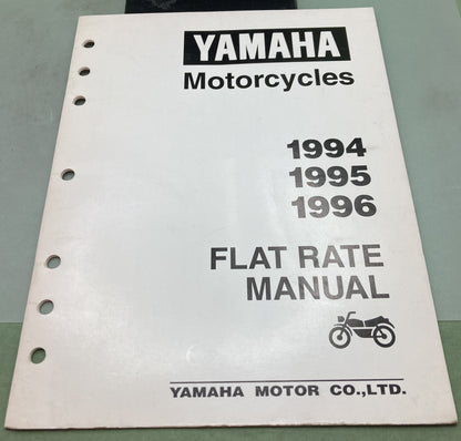 Genuine Yamaha LIT-11750-00-96 Motorcycle Flat Rate Manual '94 '95 '96