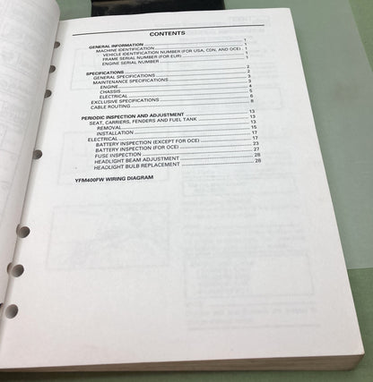 Genuine Yamaha LIT-11616-KD-40 YFM400FW Service Manual 1996