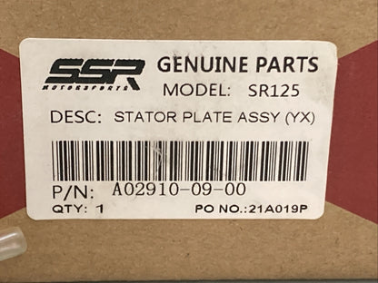 New Genuine SSR A02910-09-00 STATOR PLATE ASSY SR125