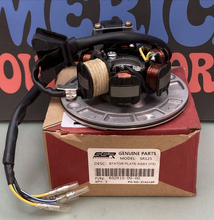 New Genuine SSR A02910-09-00 STATOR PLATE ASSY SR125