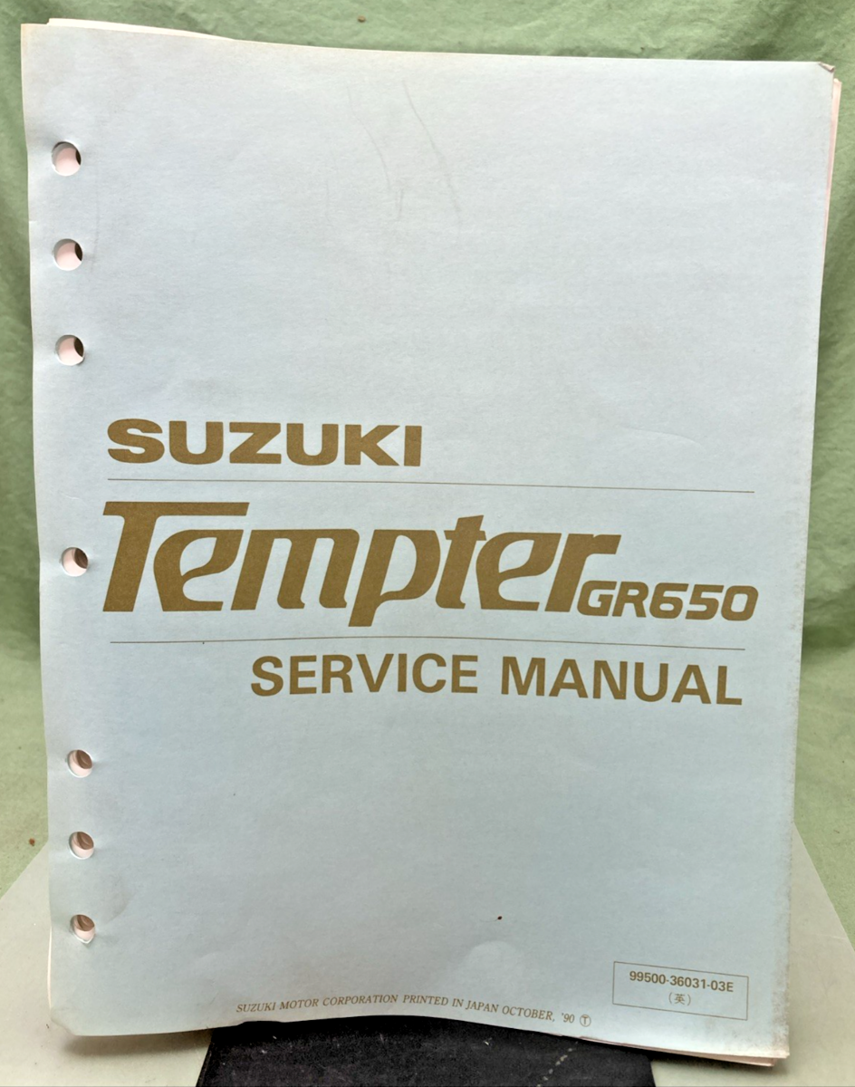 NEW GENUINE SUZUKI 99500-36031-03E TEMPTER GR650 SERVICE MANUAL 1990