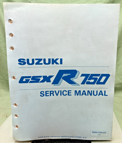 NEW GENUINE SUZUKI 99500-37033-03E GSX-R750 SERVICE MANUAL 1990