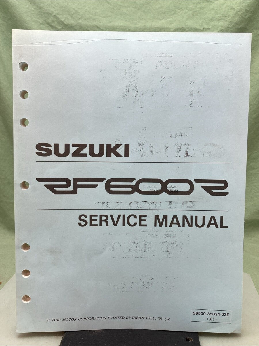 NEW GENUINE SUZUKI 99500-35034-03E RF600S SERVICE MANUAL 1993