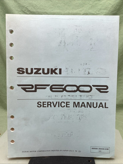 NEW GENUINE SUZUKI 99500-35034-03E RF600S SERVICE MANUAL 1993