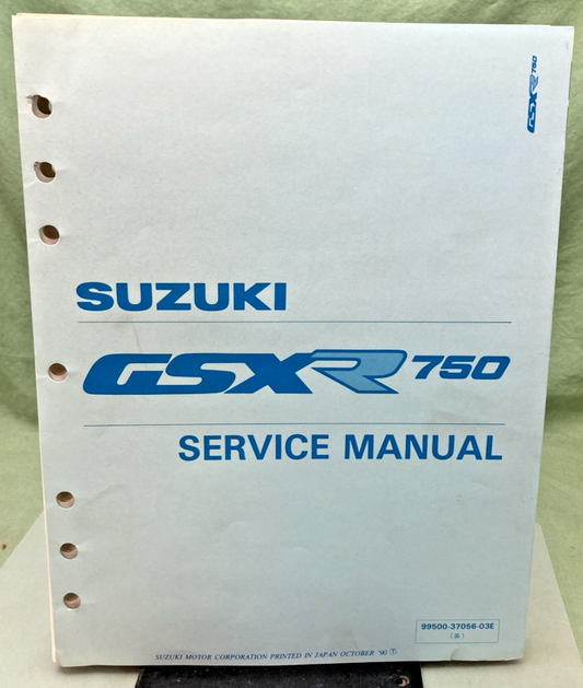 NEW GENUINE SUZUKI 99500-37056-03E GSX-R750 SERVICE MANUAL 1990