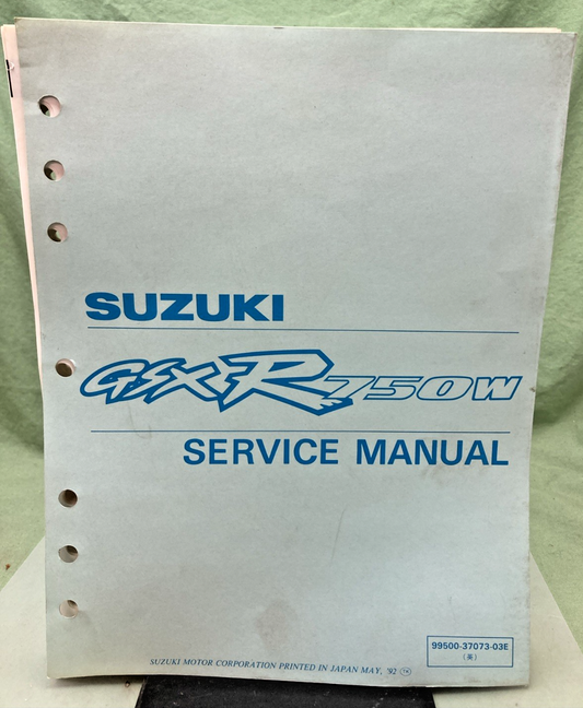 NEW GENUINE SUZUKI 99500-37073-03E GSX-R750W SERVICE MANUAL 1992