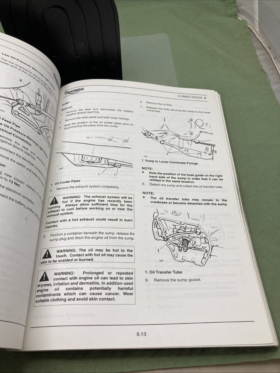 GENUINE TRIUMPH 3850760 SPRINT ST SERVICE MANUAL 1998