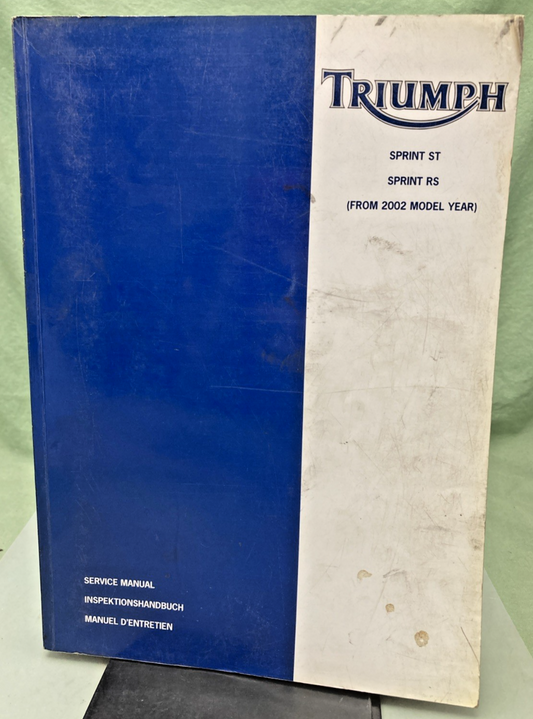 GENUINE TRIUMPH 3851620 SPRINT ST AND RS SERVICE MANUAL 2001