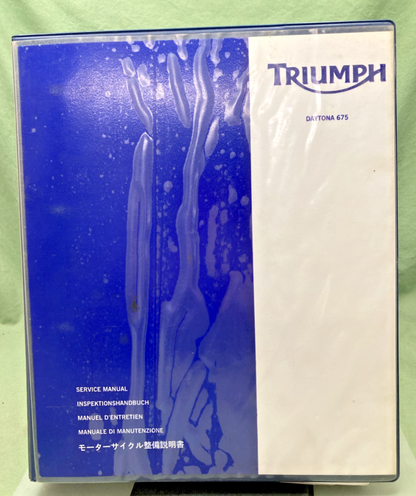 GENUINE TRIUMPH 3851760 DAYTONA 675 SERVICE MANUAL 2005