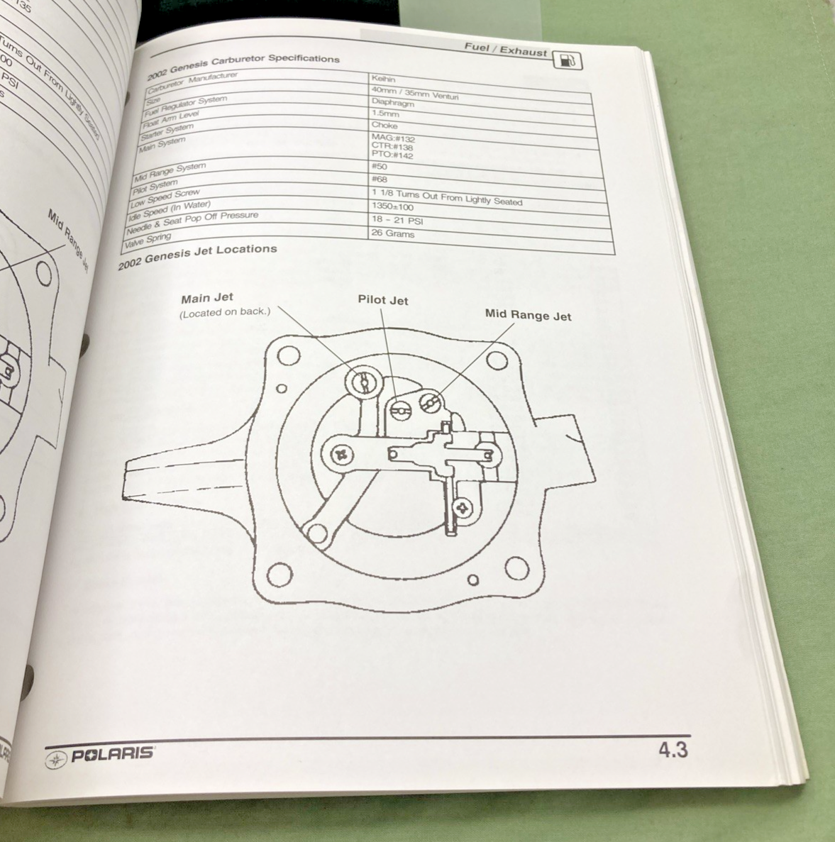GENUINE POLARIS 9917370 PERSONAL WATERCRAFT SERVICE MANUAL 2002