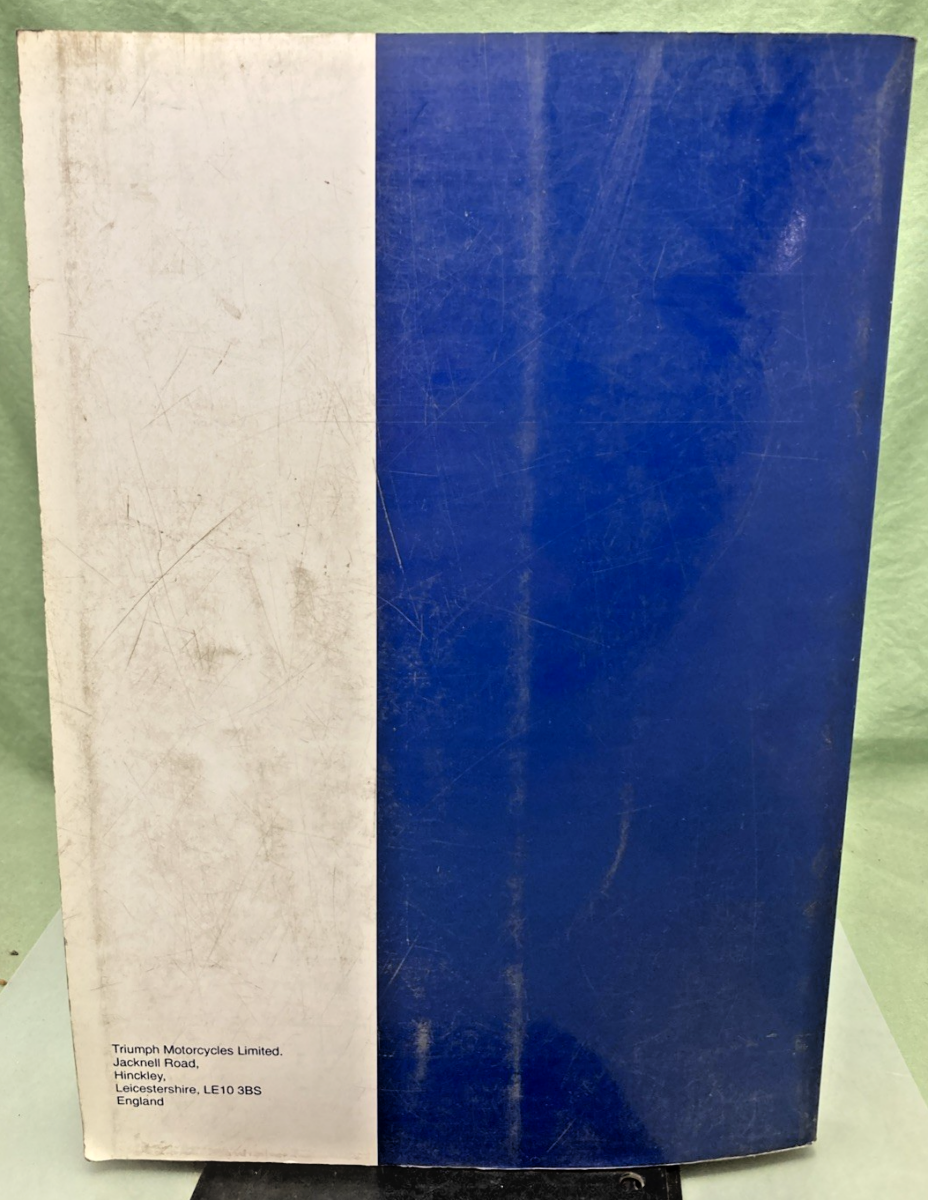 GENUINE TRIUMPH T3850907 BONNEVILLE SERVICE MANUAL 2000