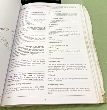 GENUINE TRIUMPH 3857017 TIGER 955CC SERVICE MANUAL 2001