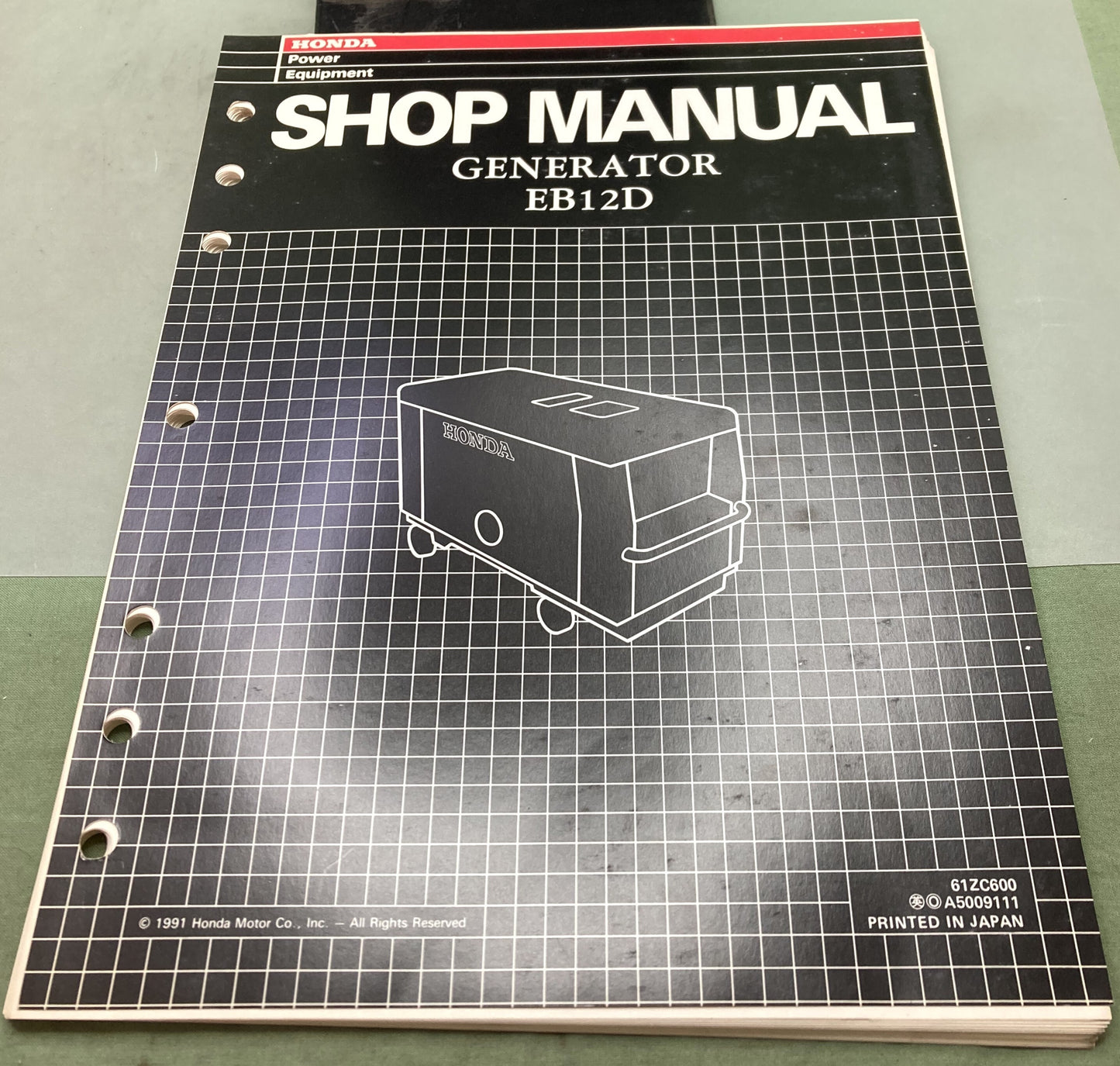 Genuine Honda 61ZC600 EB12D Generator Shop Manual 1991