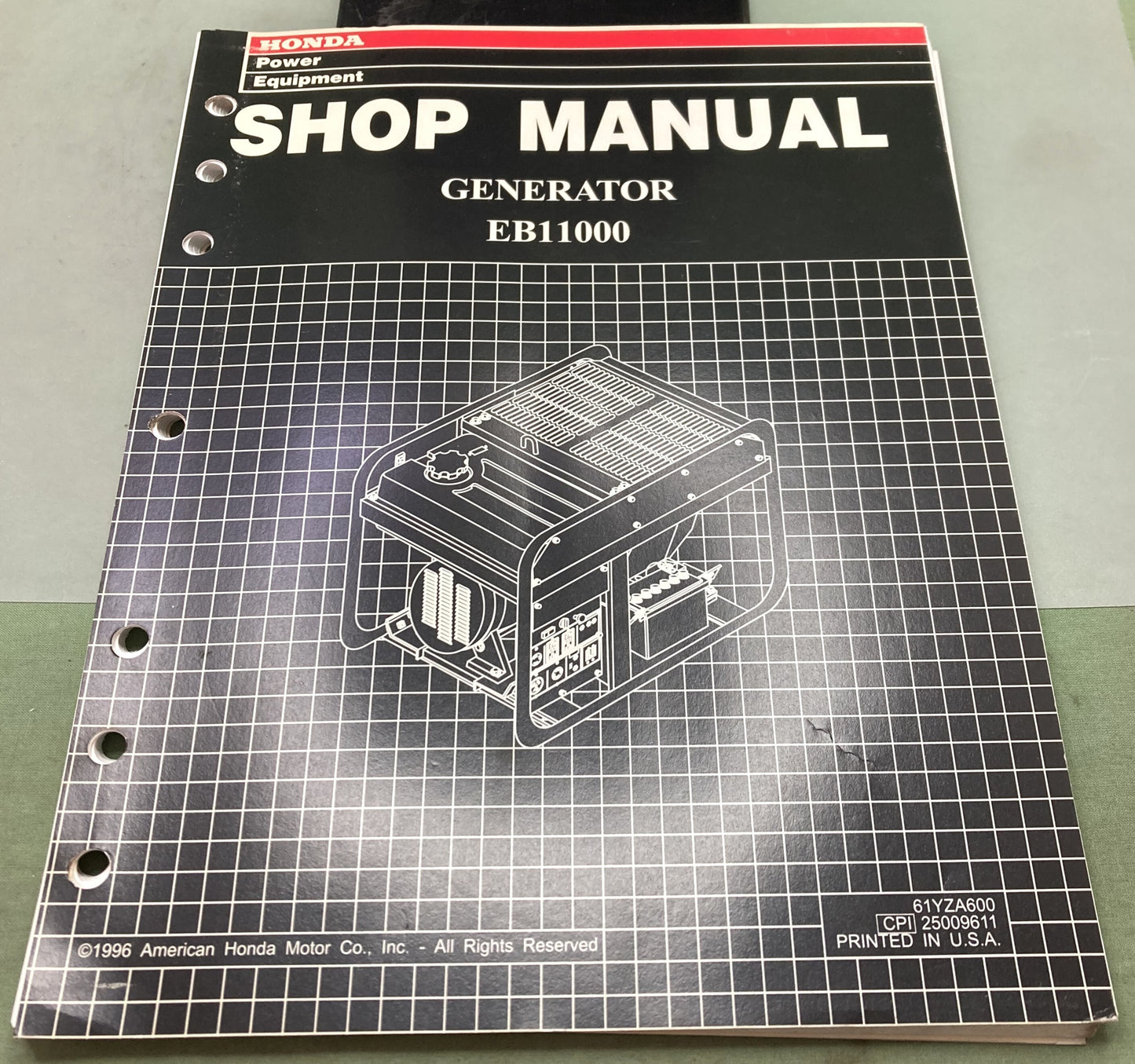 Genuine Honda 61YZA600 EB11000 Generator Shop Manual 1996
